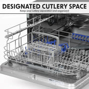 Baridi Tabletop Dishwasher 6 Place Settings 6.5L Capacity - Silver DH84 Baridi - Dynamic Drive