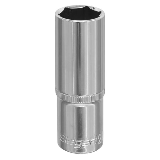 Sealey WallDrive Socket 21mm Deep 1/2"Sq Drive S0676 Siegen by Sealey - Dynamic Drive