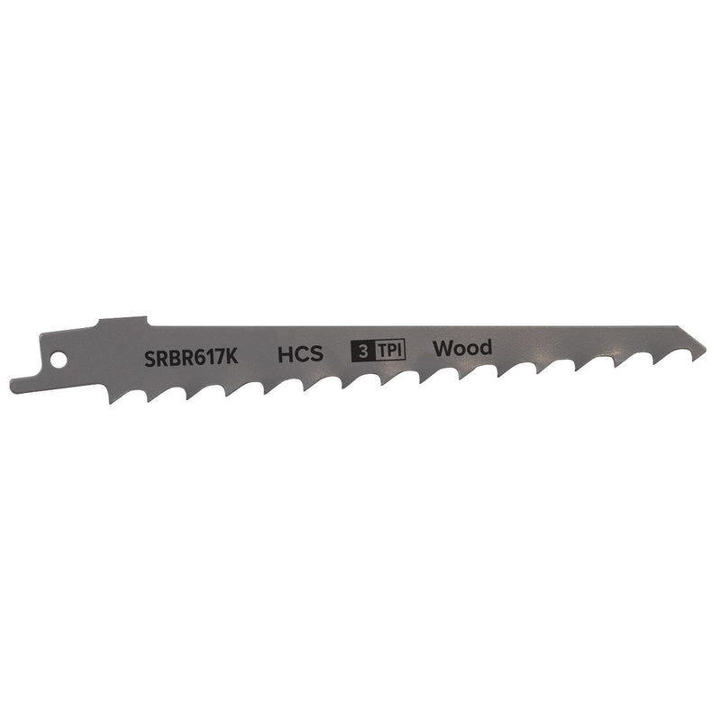 Sealey Reciprocating Saw Blade Pruning & Coarse Wood 150mm 3tpi Pack of 5 Sealey - Dynamic Drive