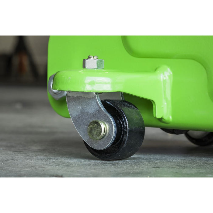 Sealey Short Chassis Trolley Jack with Storage Case 2 Tonne - Green 1050CXDHV Sealey - Dynamic Drive