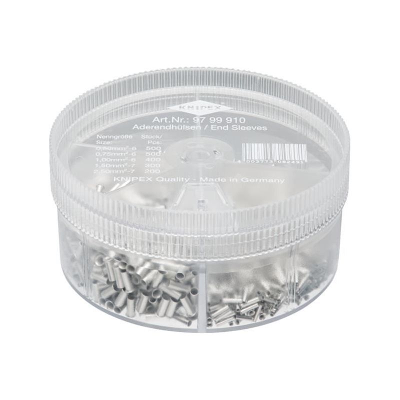 Knipex Non-Insulated Wire Ferrules Assortment Box, 1,900 Piece Knipex - Dynamic Drive