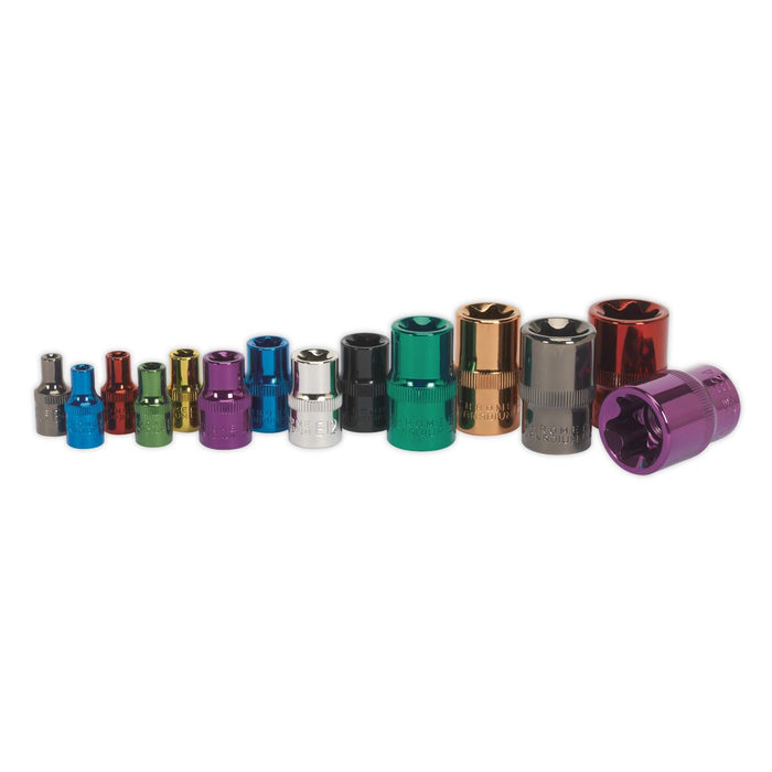 Sealey Trx-Star* Socket Set 14Pc 1/4Inch, 3/8Inch & 1/2Inchsq Driv Sealey - Dynamic Drive