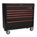Sealey Retro Style Extra-Wide Topchest & Rollcab Combination 10 Drawer-Black wit Sealey - Dynamic Drive