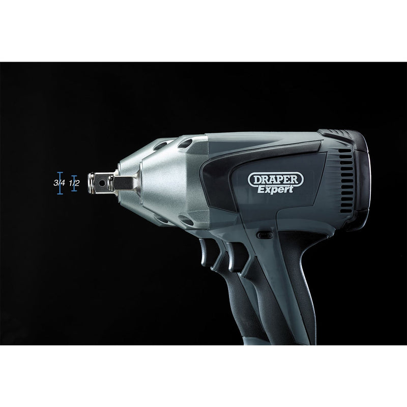 Draper XP20 20V Brushless High-Torque Impact Wrench, 3/4", 1060Nm, 2 x 4.0Ah Bat Draper - Dynamic Drive