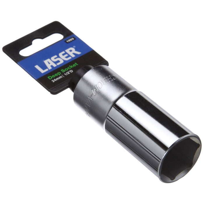 Laser Deep Socket 1/2"D 24mm 1993 Laser - Dynamic Drive