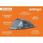 Vango Beta 450XL Tent Deep Blue Vango - Dynamic Drive