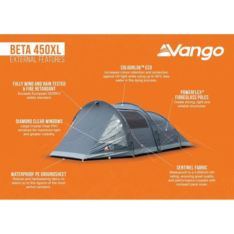Vango Beta 450XL Tent Deep Blue Vango - Dynamic Drive