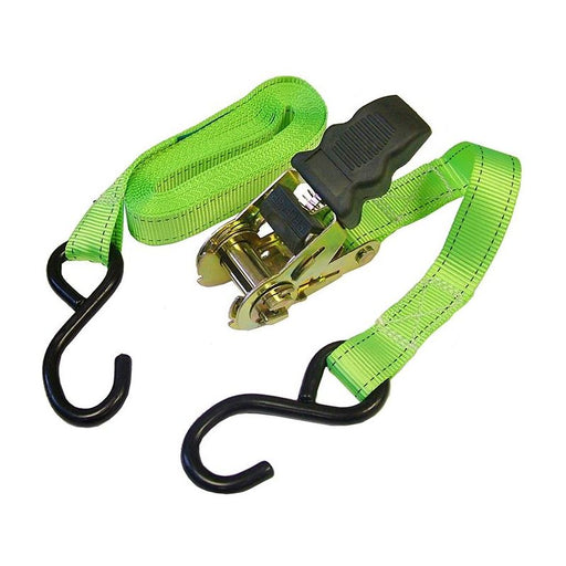 Faithfull Ratchet Tie-Downs S-Hook 5m x 25mm Breaking Strain 600kg/daN 2 Piece Faithfull - Dynamic Drive