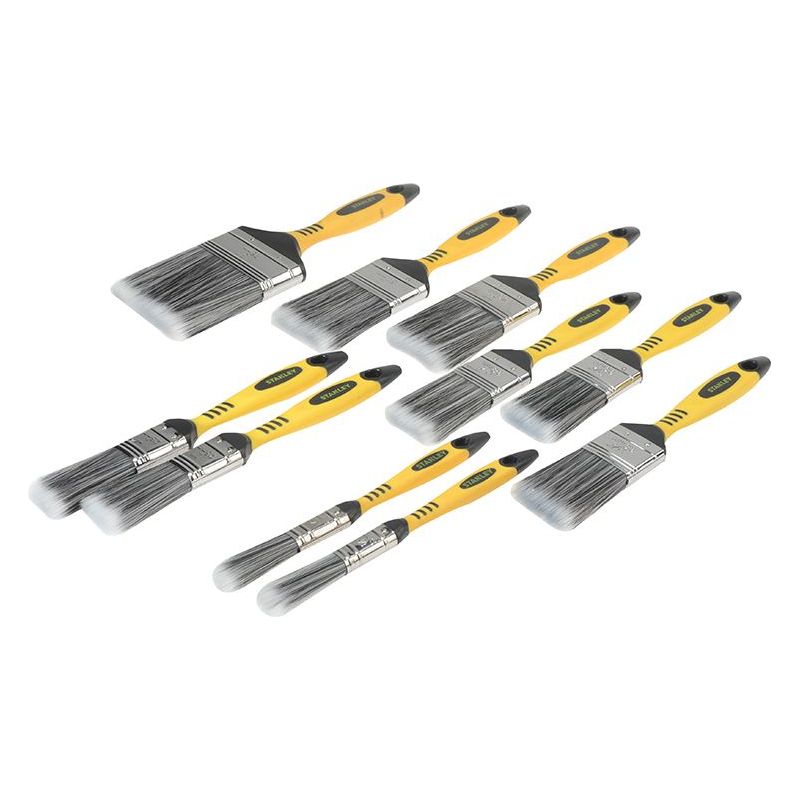 Stanley® Hand Tools Loss Free Synthetic Brush Set, 10 Piece STANLEY® Hand Tools - Dynamic Drive