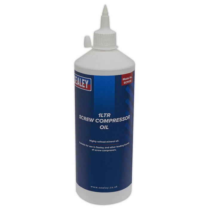 Sealey Screw Compressor Oil 1L SCPO1S Sealey - Dynamic Drive