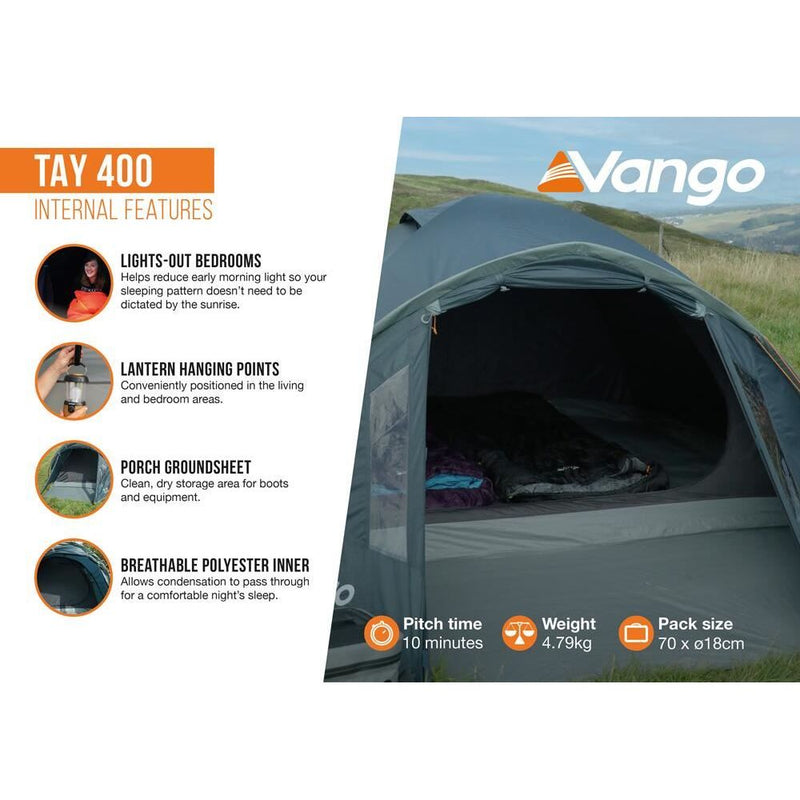 Vango Tay 400 Pole Tent Deep Blue Vango - Dynamic Drive
