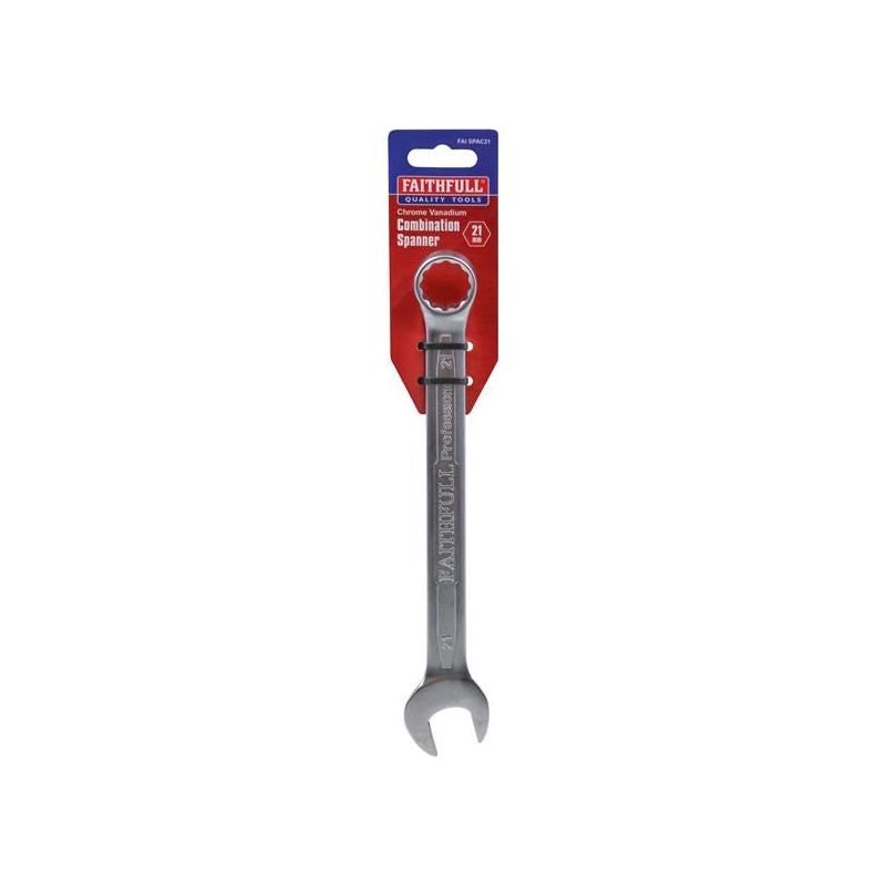 Faithfull Combination Spanner CV Satin Finish 21mm Faithfull - Dynamic Drive