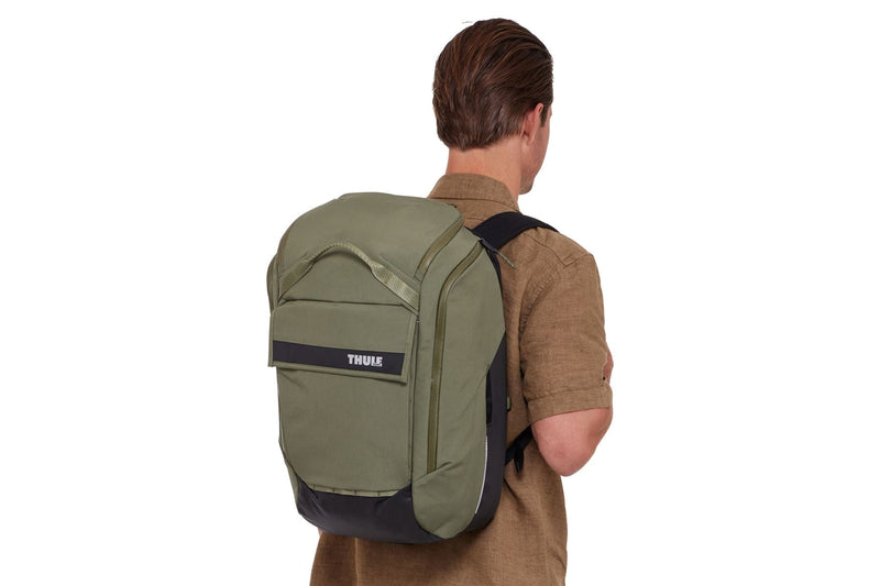 Thule Paramount hybrid bike pannier and backpack 26L green Thule - Dynamic Drive