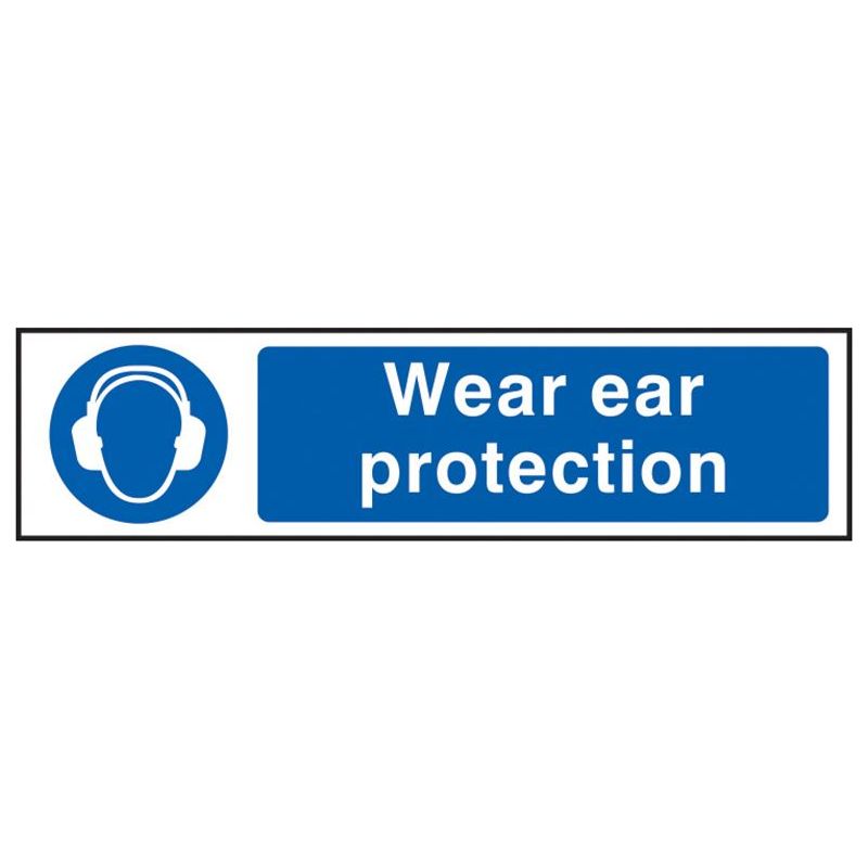 Scan Wear Ear Protection - PVC Sign 200 x 50mm Scan - Dynamic Drive