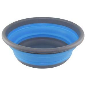 Via Mondo Washing Up Bowl Foldable 9Ltr Round Blue/Grey 1165186 Via Mondo - Dynamic Drive