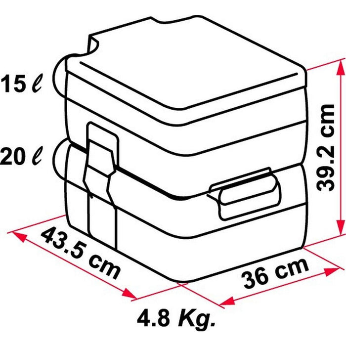 Fiamma Bi Pot 39 Toilet for Caravans and Motorhomes Fiamma - Dynamic Drive