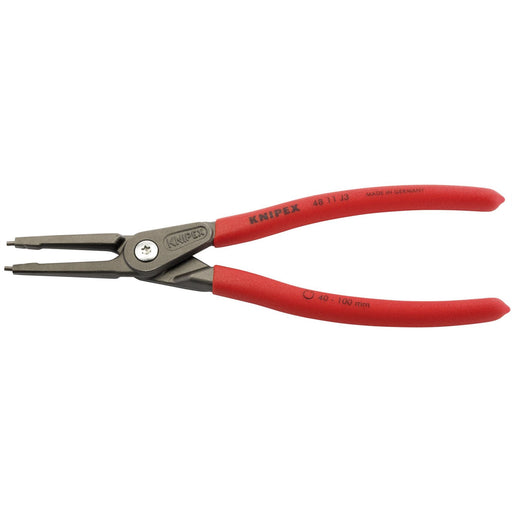 Draper Knipex 48 11 J3 225mm Internal Straight Tip Circlip Pliers, 40 - 100mm Ca Draper - Dynamic Drive