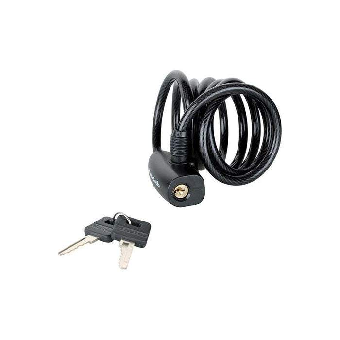 Master Lock Black Self Coiling Keyed Cable 1.8m x 8mm Master Lock - Dynamic Drive
