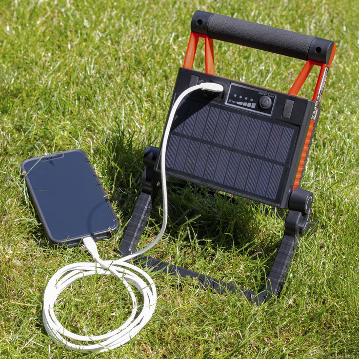 Sealey Rechargeable Solar Powered Portable Floodlight 15W COB LED LEDFL15WS Sealey - Dynamic Drive