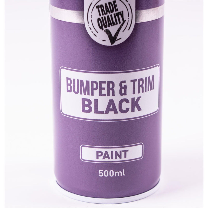 2x Autotek Professional Black Bumper and Trim 500ml Spray Paint High Coverage Autotek - Dynamic Drive