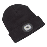 Sealey Beanie Hat with Rechargeable Spotlight 4 SMD LED LED185 Sealey  - Dynamic Drive
