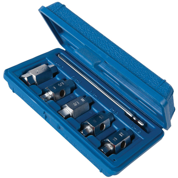 Silverline Oil Drain Plug Key Set 6pc Double Ended Sump Gearbox Hex Square Silverline  - Dynamic Drive