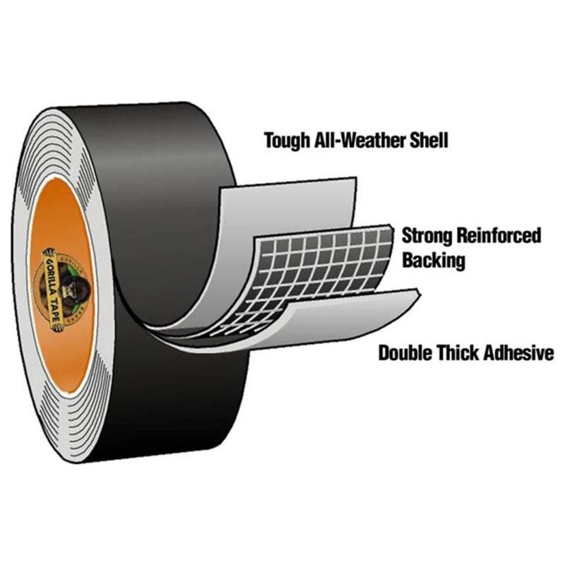 Gorilla Glue Gorilla Tape® 48mm x 32m Black Gorilla Glue - Dynamic Drive