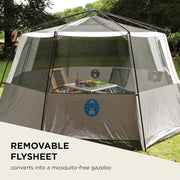 Coleman Cortes Octagon 8 Person Dome Glamping Yurt Camping Family Tent Blue Coleman - Dynamic Drive