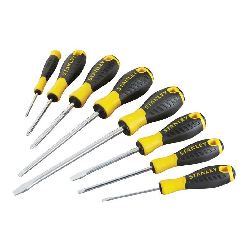 Stanley® Hand Tools 0-60-210 Essential Screwdriver Set, 8 Piece STANLEY® Hand Tools - Dynamic Drive