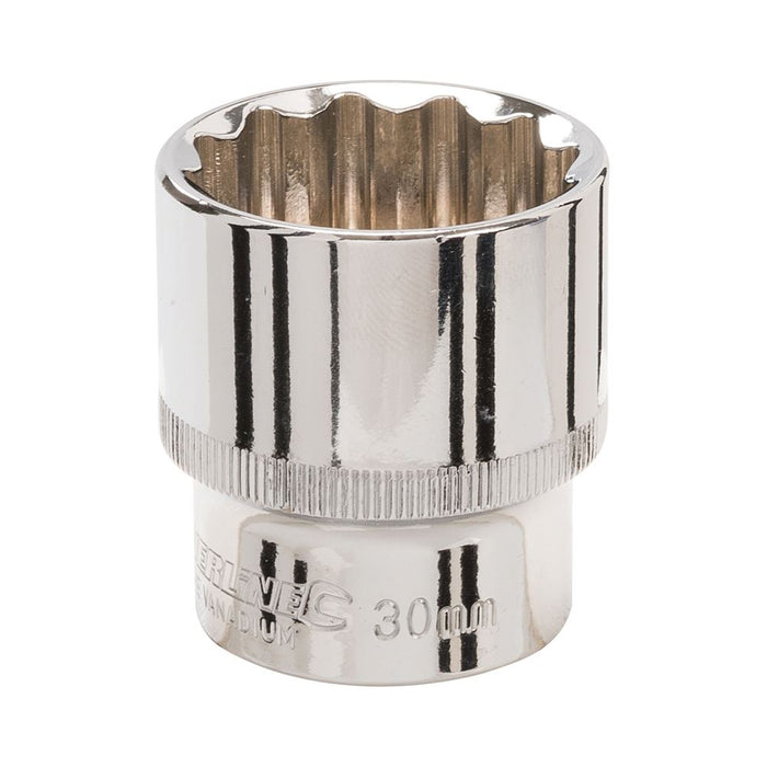 Silverline Socket 1/2" Drive 12pt Metric 30mm Silverline - Dynamic Drive
