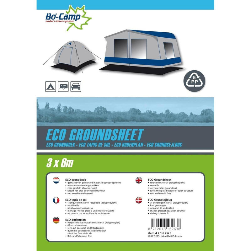 Bo-Camp Ground Cloth Eco Black 6x3 Metres Bo-Camp - Dynamic Drive