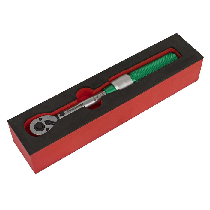 Sealey Torque Wrench Micrometer Style 1/4" Drive 5-25Nm Calibrated in EVA Tray Sealey  - Dynamic Drive