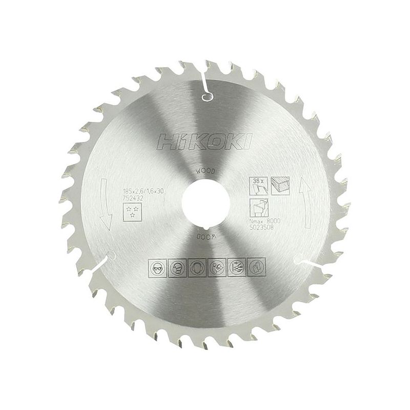 Hikoki Circular Saw Blade 185 x 30mm x 36T HiKOKI - Dynamic Drive