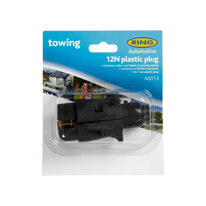 Ring Automotive A0013 12N 7 Pin Plastic Plug For Trailer Lights Male Replacement Ring Automotive - Dynamic Drive