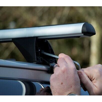 Locking Aluminium Flush Solid Roof Rail Cross Bars fits BMW X3 2011-2020 E83 G01 Maypole  - Dynamic Drive