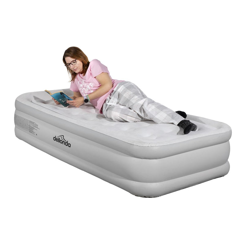 Dellonda Raised Air Bed with Removable Electric Pump & Storage Bag - Single Dellonda - Dynamic Drive
