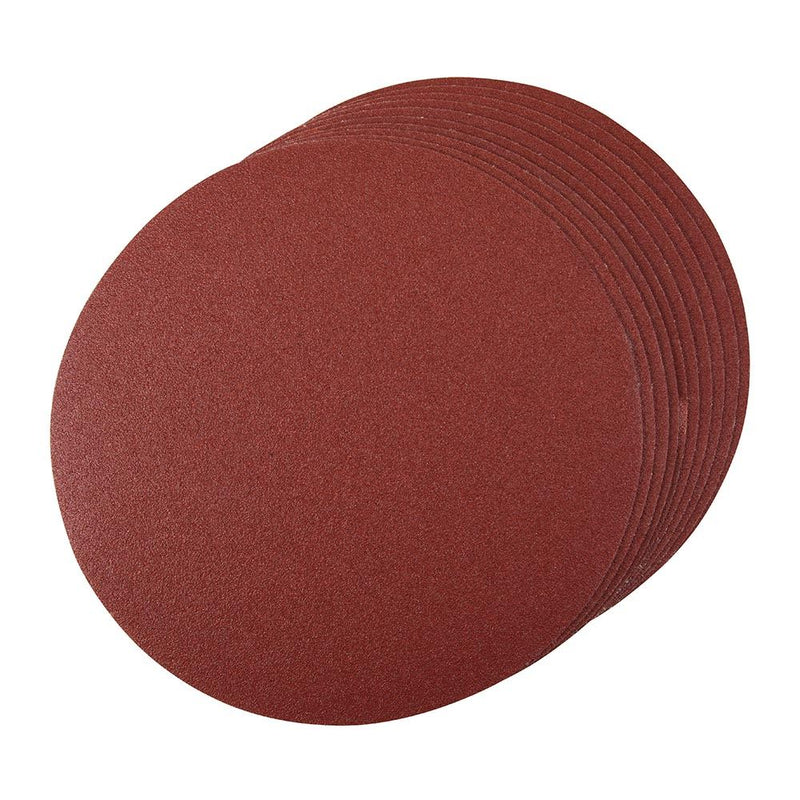 Silverline Hook & Loop Discs 250mm 10pk 250mm 80 Grit Silverline - Dynamic Drive