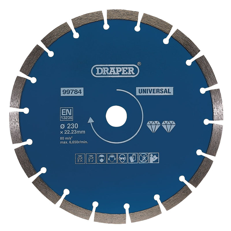 Draper Segmented Diamond Blade, 230mm 99784 Draper - Dynamic Drive