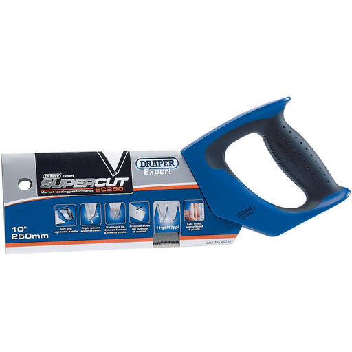 Draper Supercut Soft Grip Hardpoint Tenon Saw, 250mm/10", 11tpi/12ppi Draper - Dynamic Drive