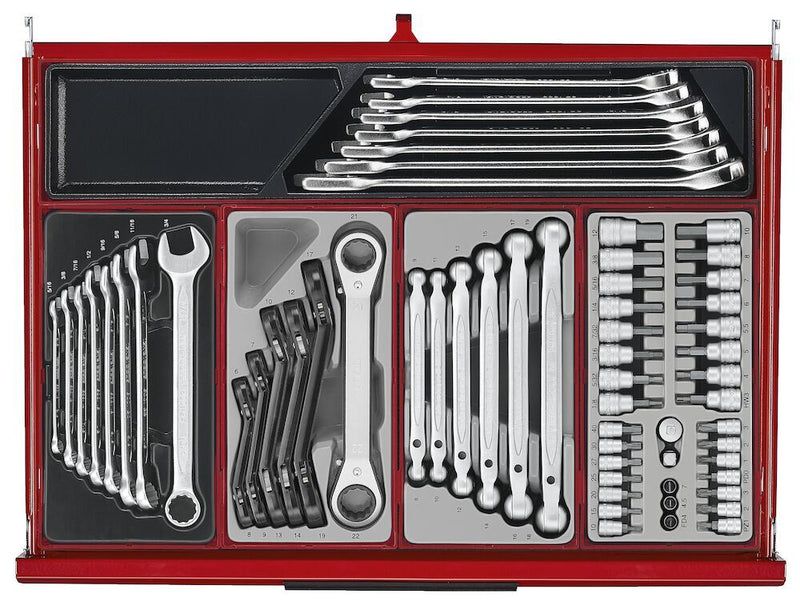Teng Tools 53" PRO35™ Monster stack tool kit 1295 pieces red Town Tools - Dynamic Drive