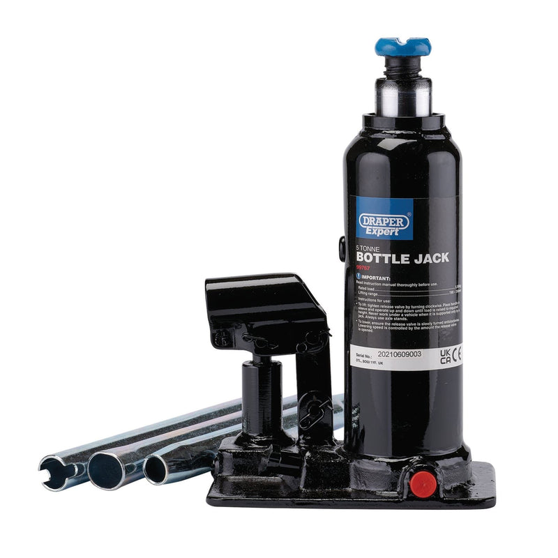 Draper Expert Hydraulic Bottle Jack, 5 Tonne 99767 Draper - Dynamic Drive