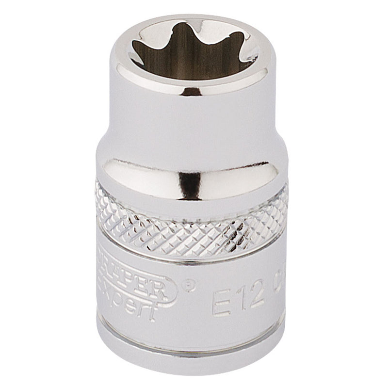 Draper TX-STAR Socket, 3/8" Sq. Dr., E12 34187 Draper - Dynamic Drive