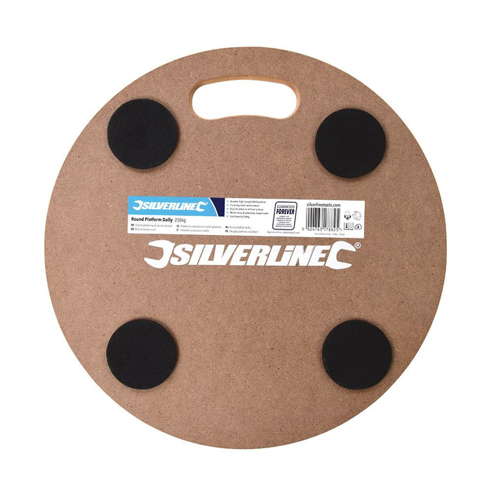 Silverline Round Platform Dolly 250kg 739663 Silverline  - Dynamic Drive