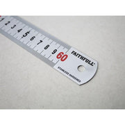 Faithfull Matt Silver Measuring Rule 600mm Faithfull - Dynamic Drive