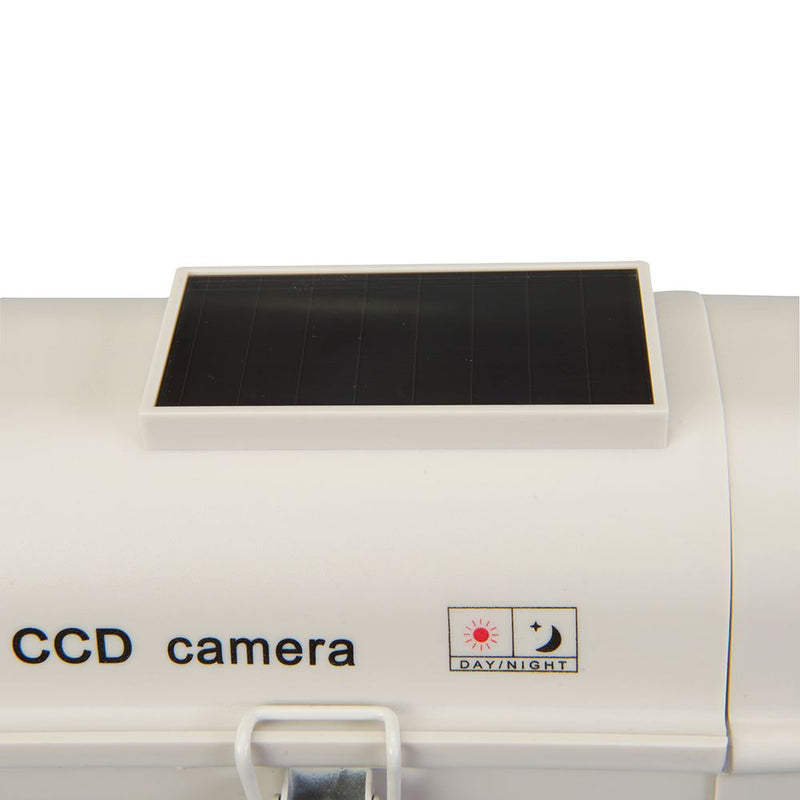 Silverline Solar-Powered Dummy CCTV Camera with LED Solar-Powered Silverline - Dynamic Drive