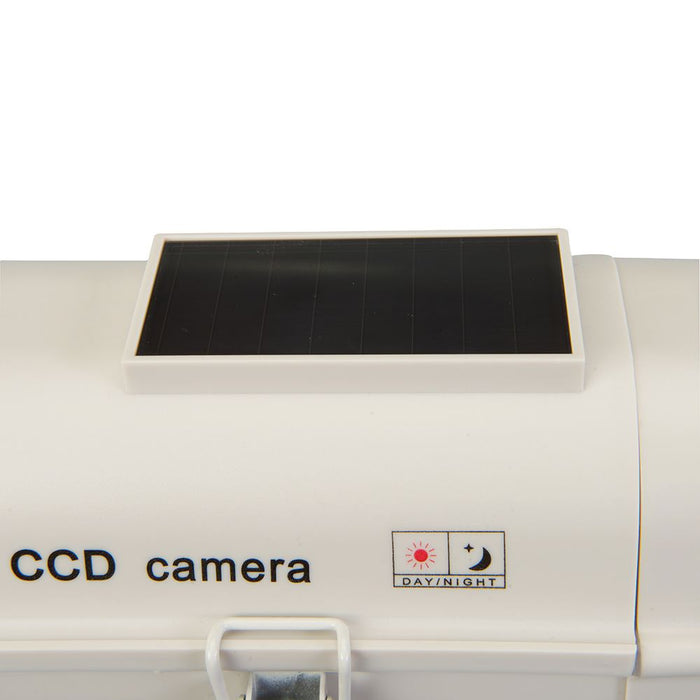 Silverline Solar-Powered Dummy CCTV Camera with LED Solar-Powered Silverline - Dynamic Drive