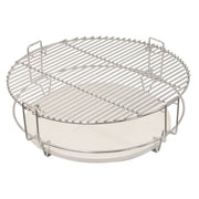 Dellonda Halfmoon Ceramic Heat Deflector Plates for Kamado BBQs 15"(38cm) 2pc Dellonda - Dynamic Drive