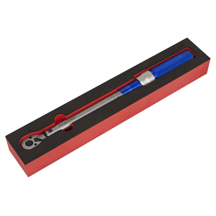 Sealey Torque Wrench Micrometer Style 3/8" Drive 20-120Nm Calibrated in EVA Tray Sealey  - Dynamic Drive