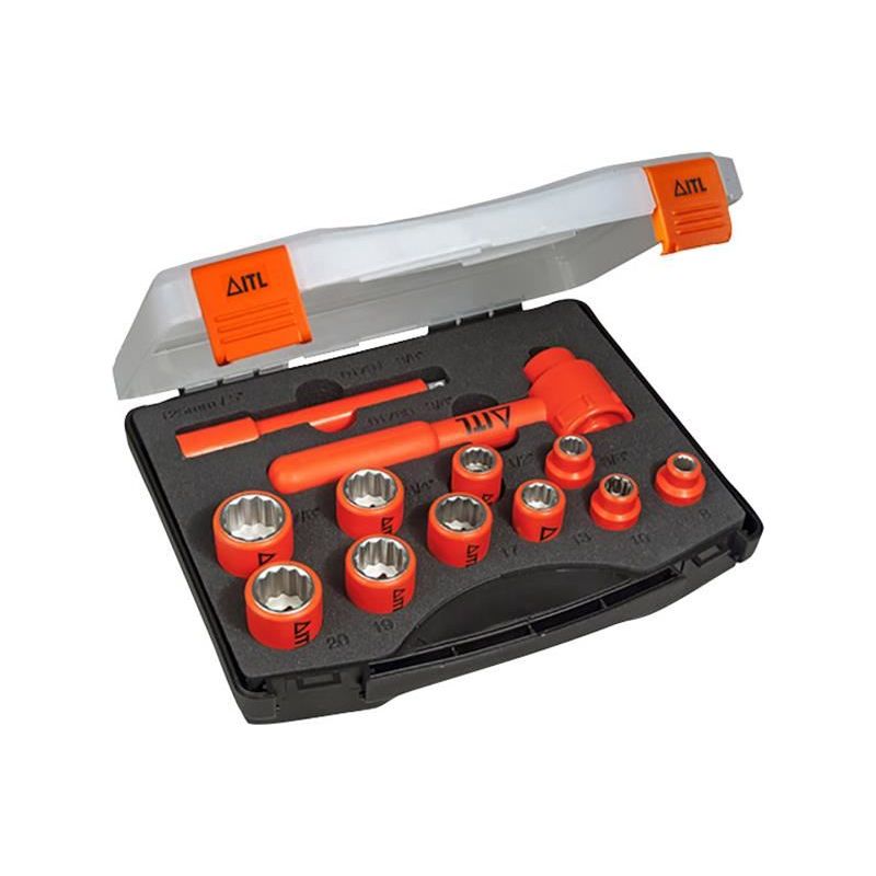 Itl Insulated Insulated 3/8in Drive Socket Set, 12 Piece ITL Insulated - Dynamic Drive