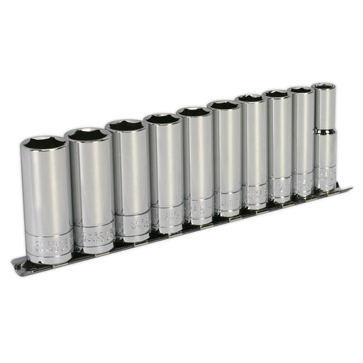 Sealey Socket Set 10pc 3/8"Sq Drive 6pt Deep WallDrive Metric S0500 Seigen by Sealey - Dynamic Drive